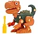 Dinossauro Monta E Desmonta Com Ferramenta Brinquedo Dino Cor Laranja - Imagem 1