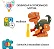 Dinossauro Monta E Desmonta Com Ferramenta Brinquedo Dino Cor Laranja - Imagem 5