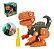Dinossauro Monta E Desmonta Com Ferramenta Brinquedo Dino Cor Laranja - Imagem 3