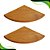 Kit 2 Prateleira Canto Cantoneira Prateleira Madeira De 30cm Marrom-claro - Imagem 1
