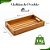 Bandeja Madeira Maciça Decorativa Banheiro Lavabo Cozinha 30 Natural - Imagem 2