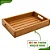 Bandeja Madeira Maciça Decorativa Banheiro Lavabo Cozinha 30 Natural - Imagem 8