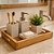 Bandeja Madeira Maciça Decorativa Banheiro Lavabo Cozinha 30 Natural - Imagem 4