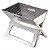 Churrasqueira Portátil Dobrável Inox Carvão Camping Aço Inox - Imagem 1