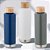 Garrafa Térmica Squeeze Aço Inox Tampa Bambu 500ml Azul - Imagem 2