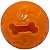 Brinquedo Bola Dispenser Petisco Ração Pet Laranja - Imagem 1