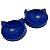 Kit Caixa Areia Gatos Bandeja Comedouro Pá Higiênica Azul - Imagem 3
