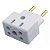 ADAPTADOR DE TOMADA 10A/20A BOB 3 PINOS - Imagem 1