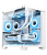 GABINETE GAMER AQUARIO BRANCO COM 4 FANS INCLUSO GB1791 HAYOM - Imagem 1