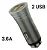 KIT CARREGADOR VEICULAR 2 PORTAS USB-A MAIS CABO TIPO C WU-F022 TPC PEINING - Imagem 2