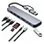 HUB 8 EM 1 LEITEOR DE CARTAOES USB 3.0/TYPE-X/TF-SD/AUDIO KP-HB513 KNUP - Imagem 1