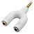 ADAPTADOR TIPO Y DUAS ENTRADAS P2 PARA FONE DE OUVIDO E MICROFONE E UMA SAIDA P3 DE 3,5MM KP-HM005 KNUP - Imagem 2