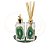 Kit Lavabo Com Pedra Natural Em Ágata Verde Banhada - Imagem 1