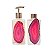 Kit Lavabo Com Pedra Natural Em Ágata Pink Banhada - Imagem 1