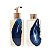 Kit Lavabo Com Pedra Natural Em Ágata Azul Banhada - Imagem 1