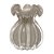 Vaso De Vidro Italy Nude Leitoso 13cmX17cm - Wolff - Imagem 1