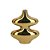 Vaso Em Cerâmica Dourado Geometrico G Alturat 29cm - Mart - Imagem 1