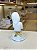 Escultura Em Resina Branca Menina Com Urso - Imagem 2