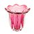Vaso De Vidro Italy Rosa 15x13cm - Wolff - Imagem 3
