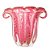Vaso De Vidro Italy Rosa E Dourado 16cmX18cm - Lyor - Imagem 1