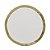 Prato Sobremesa De Porcelana Branco E Dourado Dubai - Wolff - Imagem 2