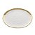 Prato Raso De Porcelana Branco e Dourado Dubai - Wolff - Imagem 3