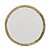 Prato Raso De Porcelana Branco e Dourado Dubai - Wolff - Imagem 1
