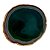 Platter Ágata Verde Com Borda Dourada - Imagem 1