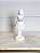 Escultura Em Resina Branca Menina Com Laço Dourado - Lucatti - Imagem 3
