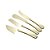 CJ 4 Facas Para Queijo Positano Inox Dourado - Lyor - Imagem 2