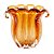 Vaso Murano Italy Ambar 13,5x11,5x10,5cm - Lyor - Imagem 1