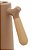 Garrafa Térmica Plástica Com Cabo Madeira Nude 1L - Wolff - Imagem 3