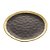 Prato Sobremesa Preto E Dourado Dubai 21cm - Wolff - Imagem 2