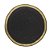 Prato Raso De Porcelana Preto E Dourado Dubai 25cm - Wolff - Imagem 1