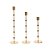 Castiçal Em Metal Dourado Reto Com Esferas – P – 24 CM - Imagem 1