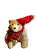 Urso Sentado Decoração De Natal De 35cm - Tokdacasa - Imagem 1