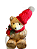 Urso Sentado Decoração De Natal 30cm - Tokdacasa - Imagem 1