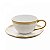 Kit 6 Xícaras Porcelana Branco E Dourado Dubai 200ml - Wolff - Imagem 2