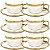 Kit 6 Xícaras Porcelana Branco E Dourado Dubai 200ml - Wolff - Imagem 1