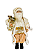 Papai Noel Em Pé (Branco com Dourado) - 45cm - Tokdacasa - Imagem 1