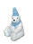 Urso Branco Sentado (Cachecol Azul) - 20cm - Tokdacasa - Imagem 1