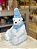 Urso Branco Sentado (Cachecol Azul) - 20cm - Tokdacasa - Imagem 2