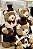 Urso Em Pé Roupa Xadrez Vermelho E Verde 43cm - Tokdacasa - Imagem 5