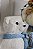 Urso Em Pé  Branco (Cachecol Azul) - 32cm - Tokdacasa - Imagem 3