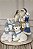 Urso Branco Sentado (Cachecol Azul) - 23cm - Tokdacasa - Imagem 4