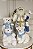 Urso Branco Sentado (Cachecol Azul) - 23cm - Tokdacasa - Imagem 3