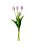 Ramalhete Tulipa Toque Real Rosa - Alt. 40CM - Brilliance - Imagem 1