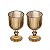 Conjunto 2 Taças Vidro Lines Ambar Metalizado 380ML - Wolff - Imagem 1