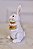 Decoração Coelho Branco Com Bolo - 16cm - 1 UN - Tokdacasa - Imagem 2