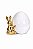 Decoração Ovo E Coelho Branco/Ouro - 15cm - Tokdacasa - Imagem 1